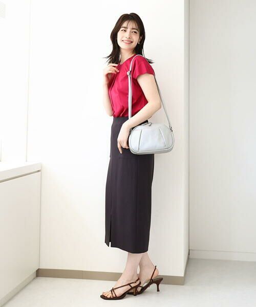 MK MICHEL KLEIN BAG / エムケーミッシェルクランバッグ ショルダーバッグ | タックポイントラウンドショルダーバッグ | 詳細20