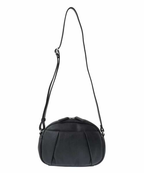 MK MICHEL KLEIN BAG/エムケーミッシェルクランバッグ タックポイントラウンドショルダーバッグ ブラック F MK MICHEL KLEIN BAG/エムケーミッシェルクランバッグ タックポイントラウンドショルダーバッグ ブラック F