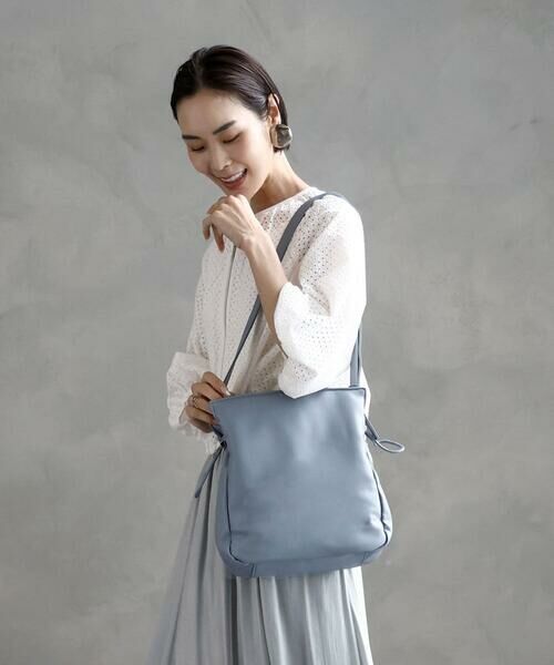 MK MICHEL KLEIN BAG/エムケーミッシェルクランバッグ ドロストアレンジショルダーバッグ ライトブルー F MK MICHEL KLEIN BAG/エムケーミッシェルクランバッグ ドロストアレンジショルダーバッグ ライトブルー F