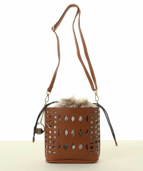 MK MICHEL KLEIN BAG / エムケーミッシェルクランバッグ ショルダーバッグ | [2WAY]ファー巾着パンチングショルダーバッグ | 詳細17