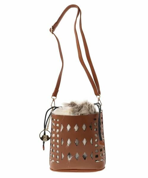 MK MICHEL KLEIN BAG / エムケーミッシェルクランバッグ ショルダーバッグ | [2WAY]ファー巾着パンチングショルダーバッグ | 詳細18