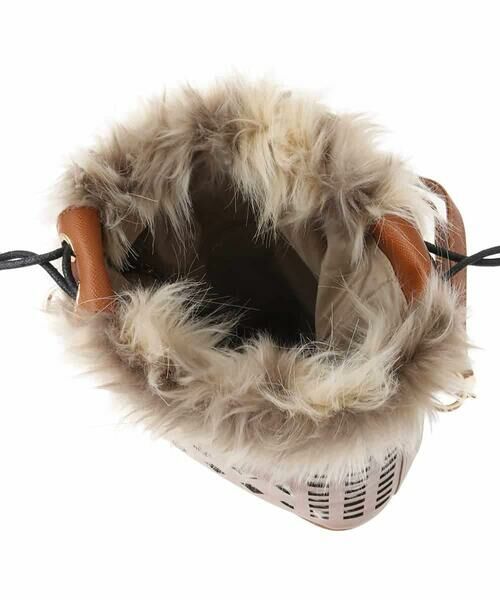 MK MICHEL KLEIN BAG / エムケーミッシェルクランバッグ ショルダーバッグ | [2WAY]ファー巾着パンチングショルダーバッグ | 詳細6