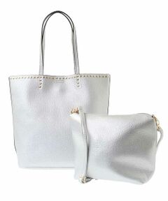 MK MICHEL KLEIN BAG / エムケーミッシェルクランバッグ トートバッグ | [インナーバッグ付き]スタッズデザイントートバッグ