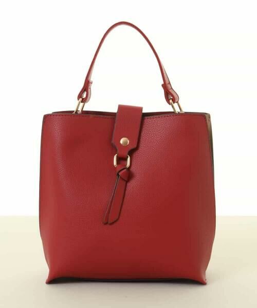 MK MICHEL KLEIN BAG / エムケーミッシェルクランバッグ トートバッグ | [2WAY/軽量]バイカラースクエアハンドバッグ | 詳細1