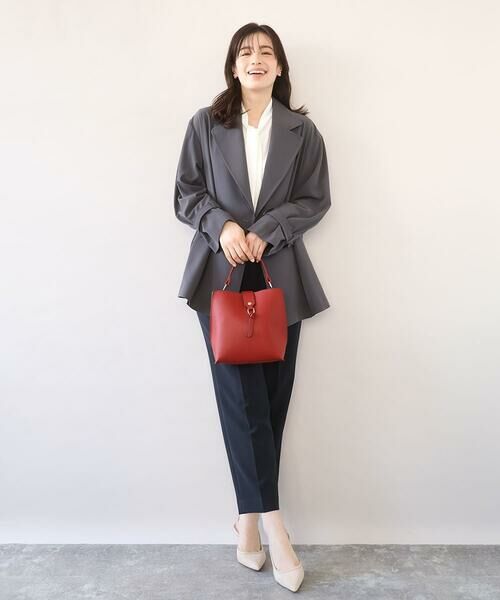 MK MICHEL KLEIN BAG / エムケーミッシェルクランバッグ トートバッグ | [2WAY/軽量]バイカラースクエアハンドバッグ | 詳細12