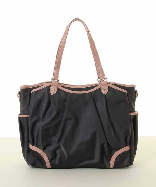 MK MICHEL KLEIN BAG / エムケーミッシェルクランバッグ トートバッグ | [2WAY/撥水]レザーアクセントナイロントートバッグ | 詳細1