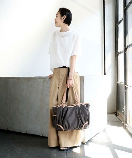 MK MICHEL KLEIN BAG / エムケーミッシェルクランバッグ トートバッグ | [2WAY/撥水]レザーアクセントナイロントートバッグ | 詳細13