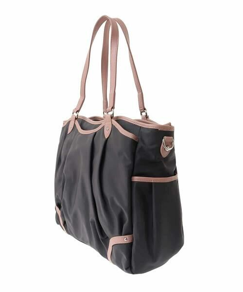 MK MICHEL KLEIN BAG / エムケーミッシェルクランバッグ トートバッグ | [2WAY/撥水]レザーアクセントナイロントートバッグ | 詳細3