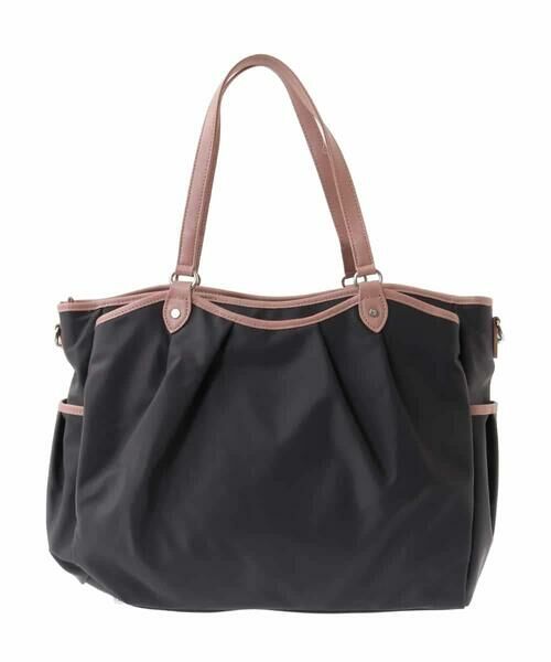 MK MICHEL KLEIN BAG / エムケーミッシェルクランバッグ トートバッグ | [2WAY/撥水]レザーアクセントナイロントートバッグ | 詳細4