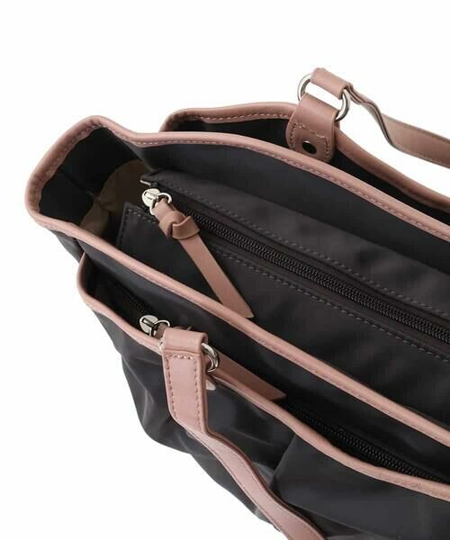 MK MICHEL KLEIN BAG / エムケーミッシェルクランバッグ トートバッグ | [2WAY/撥水]レザーアクセントナイロントートバッグ | 詳細6