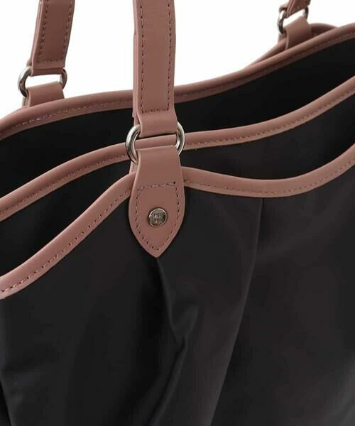 MK MICHEL KLEIN BAG / エムケーミッシェルクランバッグ トートバッグ | [2WAY/撥水]レザーアクセントナイロントートバッグ | 詳細7
