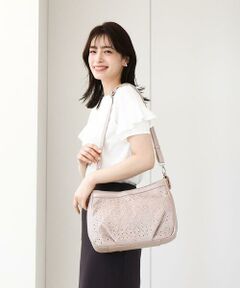 MK MICHEL KLEIN BAG / エムケーミッシェルクランバッグ トートバッグ | [2WAY]パンチングレイヤードショルダーバッグ
