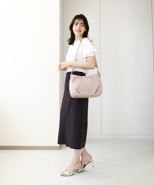 MK MICHEL KLEIN BAG / エムケーミッシェルクランバッグ トートバッグ | [2WAY]パンチングレイヤードショルダーバッグ | 詳細20