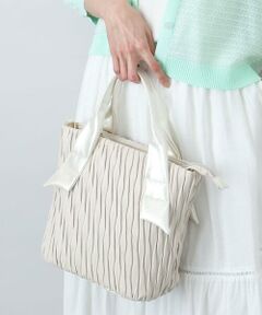 MK MICHEL KLEIN BAG / エムケーミッシェルクランバッグ トートバッグ | [2WAY]リンクルデザインシャイニーハンドルバッグ