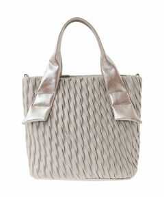 MK MICHEL KLEIN BAG / エムケーミッシェルクランバッグ トートバッグ | [2WAY]リンクルデザインシャイニーハンドルバッグ