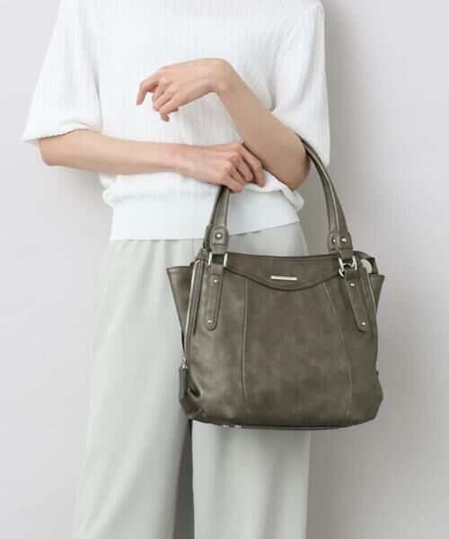美品✨ エムケーミッシェルクラン トート ハンド バッグ 2way シルバー シルバー系 MK MICHEL KLEIN BAG (Women) | 三越伊勢丹