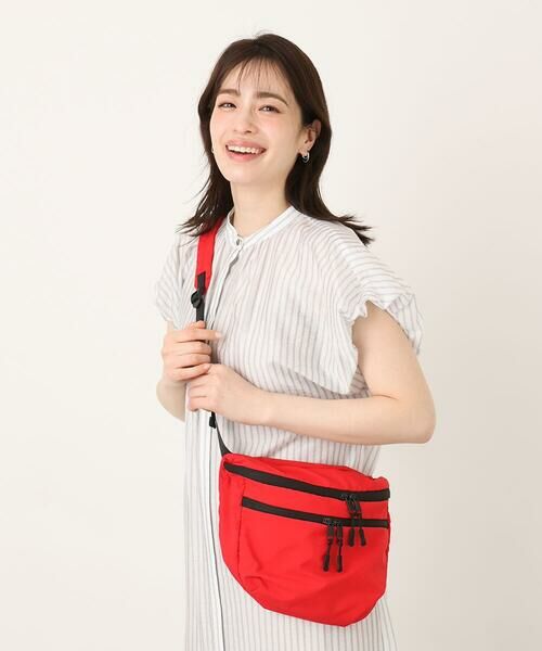 MK MICHEL KLEIN BAG/エムケーミッシェルクランバッグ [超軽量]ソフトタッチパッカブルショルダーバッグ レッド F