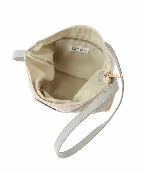 MK MICHEL KLEIN BAG / エムケーミッシェルクランバッグ ショルダーバッグ | リネン混ジョイントデザインショルダーバッグ | 詳細13