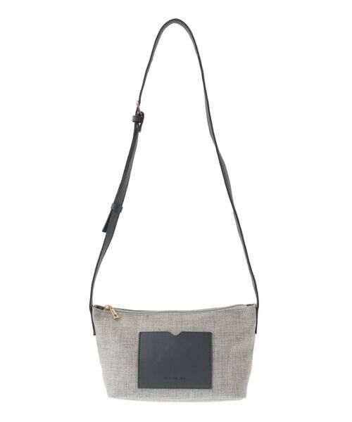 MK MICHEL KLEIN BAG / エムケーミッシェルクランバッグ ショルダーバッグ | リネン混ジョイントデザインショルダーバッグ | 詳細14