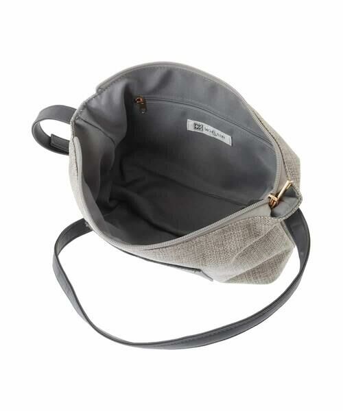 MK MICHEL KLEIN BAG / エムケーミッシェルクランバッグ ショルダーバッグ | リネン混ジョイントデザインショルダーバッグ | 詳細16