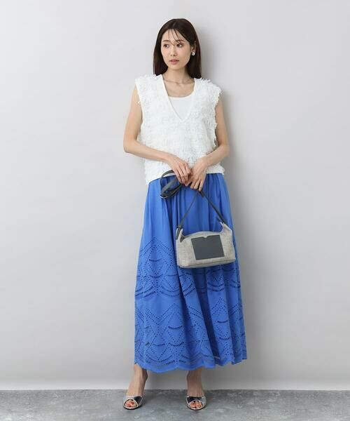 MK MICHEL KLEIN BAG / エムケーミッシェルクランバッグ ショルダーバッグ | リネン混ジョイントデザインショルダーバッグ | 詳細20