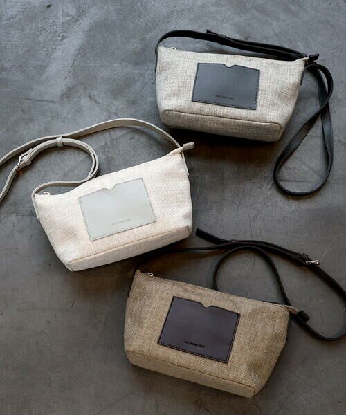 MK MICHEL KLEIN BAG / エムケーミッシェルクランバッグ ショルダーバッグ | リネン混ジョイントデザインショルダーバッグ | 詳細21