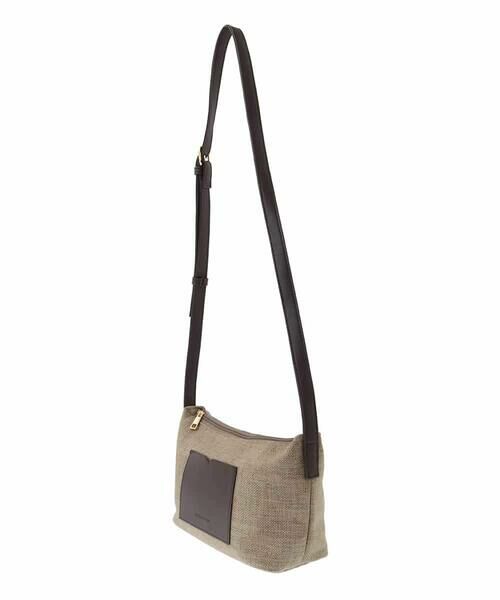 MK MICHEL KLEIN BAG / エムケーミッシェルクランバッグ ショルダーバッグ | リネン混ジョイントデザインショルダーバッグ | 詳細3