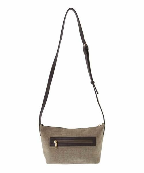 MK MICHEL KLEIN BAG / エムケーミッシェルクランバッグ ショルダーバッグ | リネン混ジョイントデザインショルダーバッグ | 詳細4