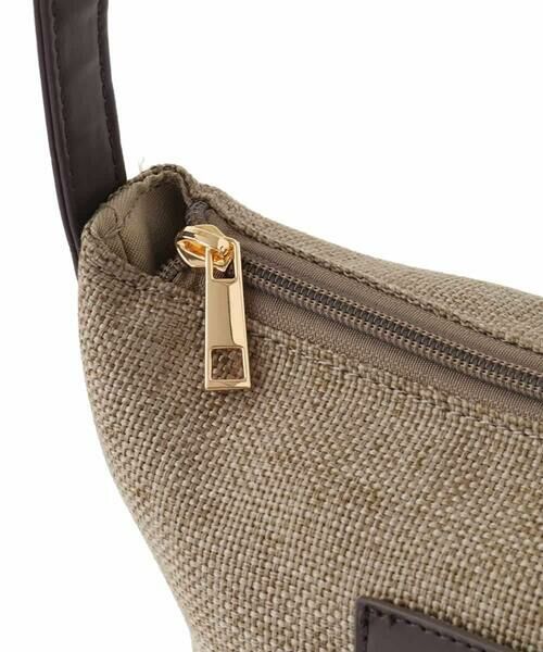 MK MICHEL KLEIN BAG / エムケーミッシェルクランバッグ ショルダーバッグ | リネン混ジョイントデザインショルダーバッグ | 詳細5