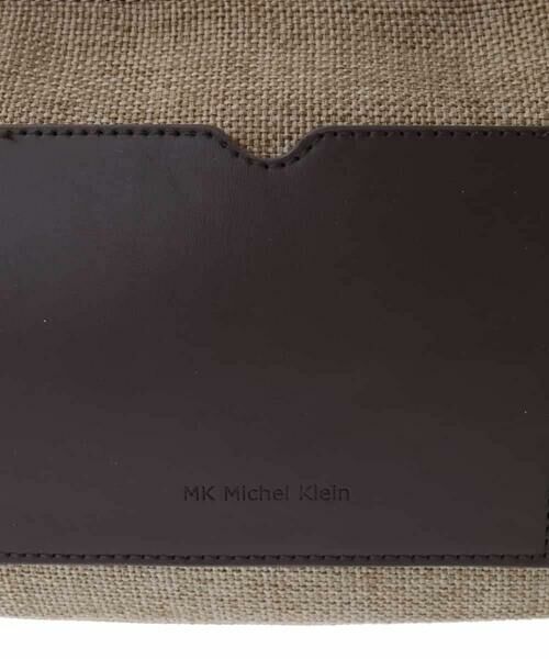 MK MICHEL KLEIN BAG / エムケーミッシェルクランバッグ ショルダーバッグ | リネン混ジョイントデザインショルダーバッグ | 詳細6