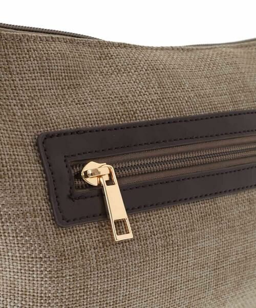 MK MICHEL KLEIN BAG / エムケーミッシェルクランバッグ ショルダーバッグ | リネン混ジョイントデザインショルダーバッグ | 詳細7