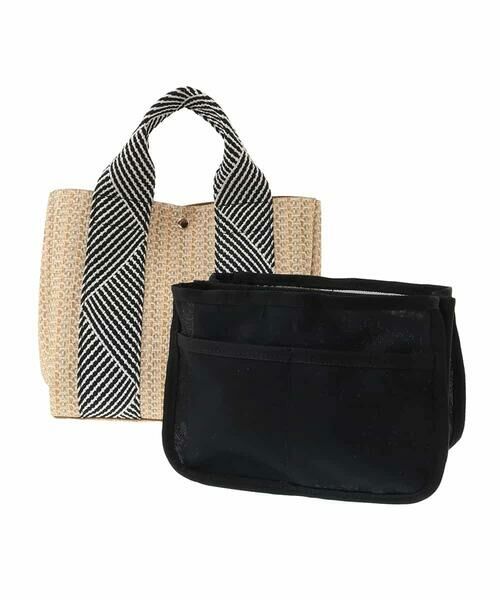 MK MICHEL KLEIN BAG / エムケーミッシェルクランバッグ トートバッグ | [2WAY/インナーバッグ付き]ラメアクセントメッシュ風デザイントート | 詳細11