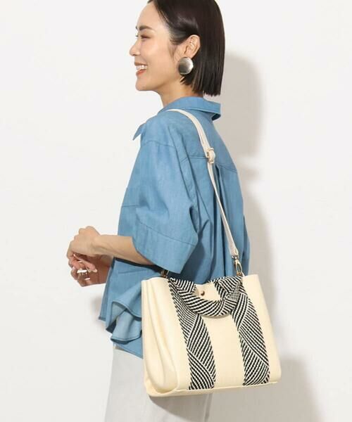 MK MICHEL KLEIN BAG / エムケーミッシェルクランバッグ トートバッグ | [2WAY/インナーバッグ付き]ラメアクセントメッシュ風デザイントート | 詳細19