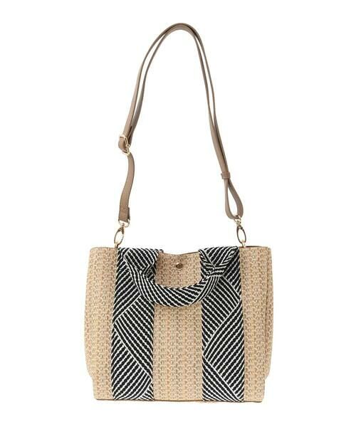 MK MICHEL KLEIN BAG / エムケーミッシェルクランバッグ トートバッグ | [2WAY/インナーバッグ付き]ラメアクセントメッシュ風デザイントート | 詳細5