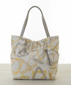 MK MICHEL KLEIN BAG / エムケーミッシェルクランバッグ トートバッグ | 幾何柄ジャカードスクエアトートバッグ