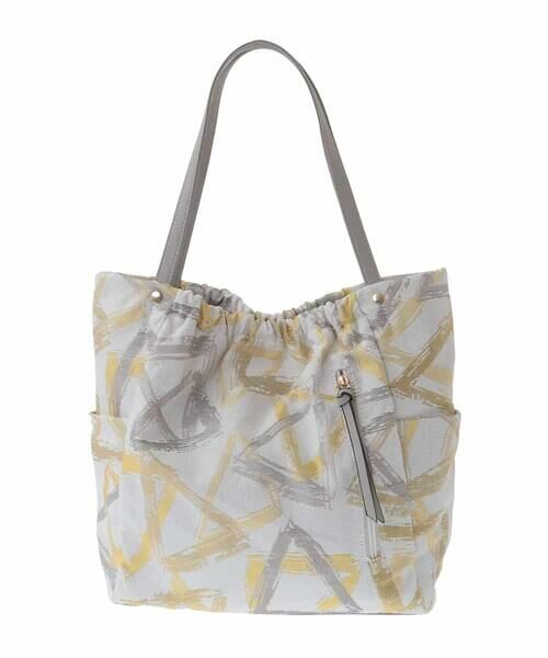 MK MICHEL KLEIN BAG / エムケーミッシェルクランバッグ トートバッグ | 幾何柄ジャカードスクエアトートバッグ | 詳細1