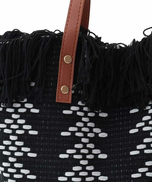 MK MICHEL KLEIN BAG / エムケーミッシェルクランバッグ トートバッグ | 幾何柄ジャカードフリンジトートバッグ | 詳細10