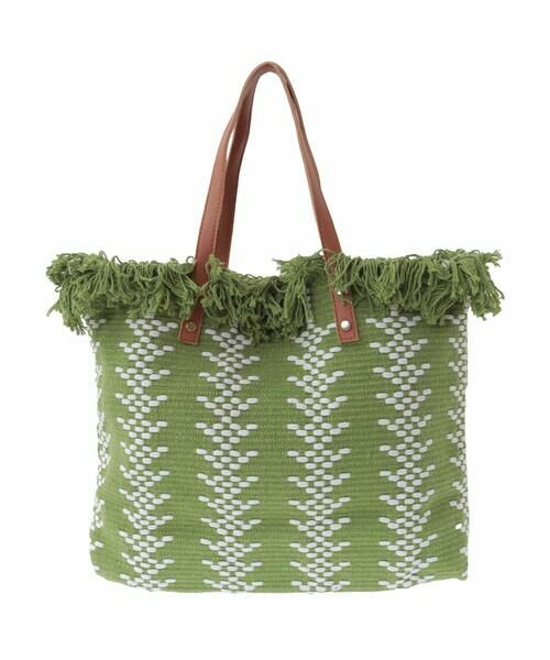 MK MICHEL KLEIN BAG / エムケーミッシェルクランバッグ トートバッグ | 幾何柄ジャカードフリンジトートバッグ | 詳細3