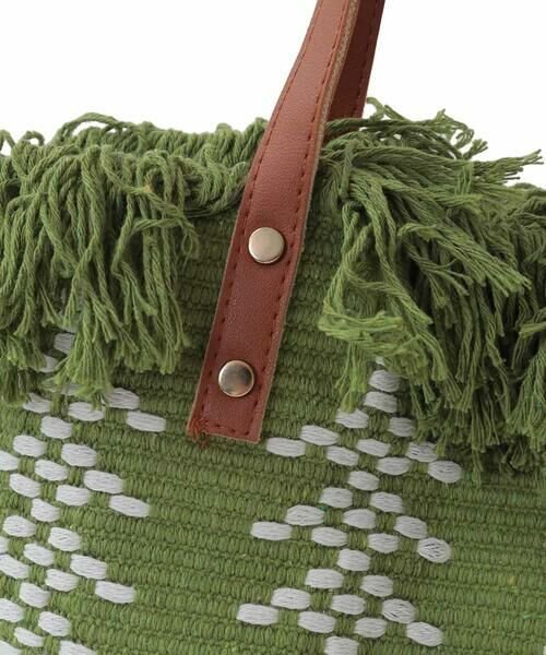 MK MICHEL KLEIN BAG / エムケーミッシェルクランバッグ トートバッグ | 幾何柄ジャカードフリンジトートバッグ | 詳細4