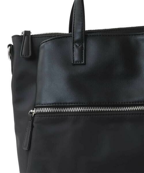 MK MICHEL KLEIN BAG / エムケーミッシェルクランバッグ リュック・バックパック | [3WAY/撥水加工]異素材MIXナイロンリュック | 詳細11