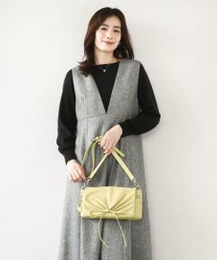 MK MICHEL KLEIN BAG / エムケーミッシェルクランバッグ ショルダーバッグ | [チャーム付き]ギャザーリボンショルダーバッグ