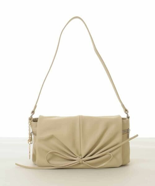 MK MICHEL KLEIN BAG / エムケーミッシェルクランバッグ ショルダーバッグ | [チャーム付き]ギャザーリボンショルダーバッグ | 詳細1