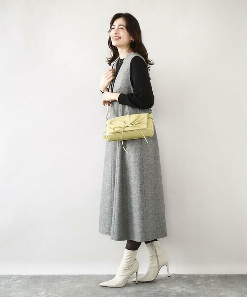 MK MICHEL KLEIN BAG / エムケーミッシェルクランバッグ ショルダーバッグ | [チャーム付き]ギャザーリボンショルダーバッグ | 詳細13