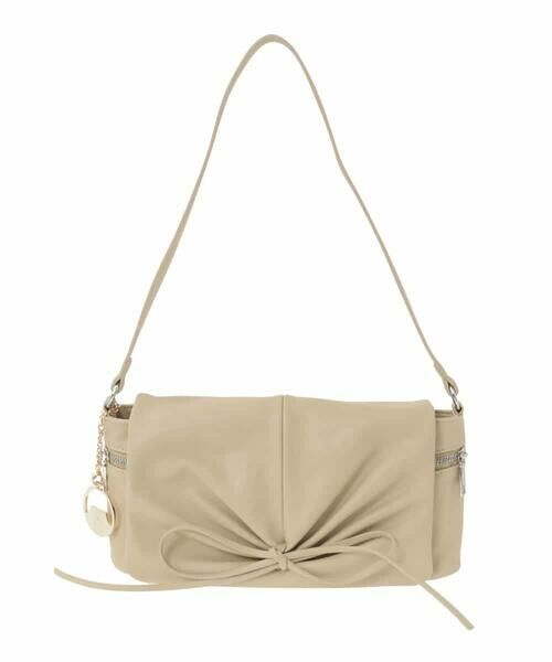 MK MICHEL KLEIN BAG / エムケーミッシェルクランバッグ ショルダーバッグ | [チャーム付き]ギャザーリボンショルダーバッグ | 詳細2