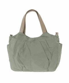 MK MICHEL KLEIN BAG / エムケーミッシェルクランバッグ トートバッグ | [2WAY/軽量/多機能ポケット]ニュアンス柄タックデザイントートバッグ