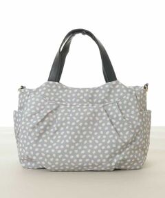 MK MICHEL KLEIN BAG / エムケーミッシェルクランバッグ トートバッグ | [2WAY/軽量/多機能ポケット]ニュアンス柄タックデザイントートバッグ