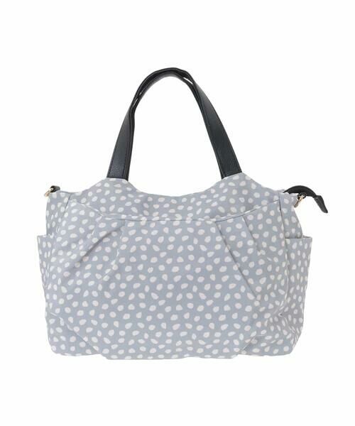 MK MICHEL KLEIN BAG / エムケーミッシェルクランバッグ トートバッグ | [2WAY/軽量/多機能ポケット]ニュアンス柄タックデザイントートバッグ | 詳細1