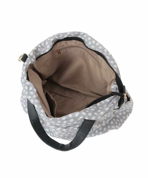 MK MICHEL KLEIN BAG / エムケーミッシェルクランバッグ トートバッグ | [2WAY/軽量/多機能ポケット]ニュアンス柄タックデザイントートバッグ | 詳細10