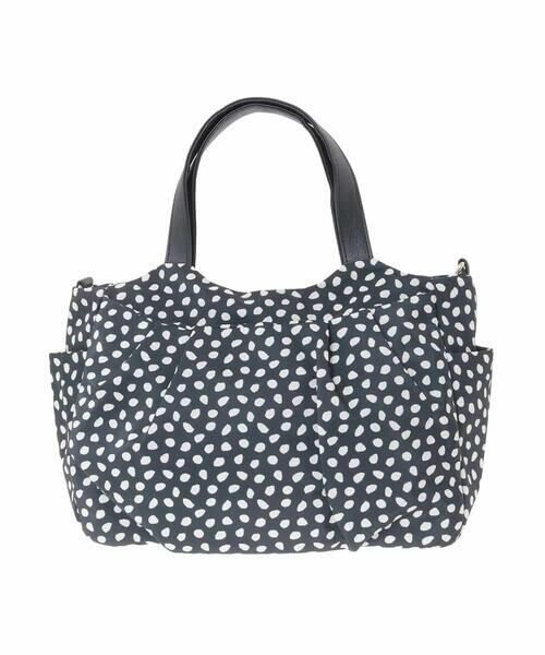 MK MICHEL KLEIN BAG / エムケーミッシェルクランバッグ トートバッグ | [2WAY/軽量/多機能ポケット]ニュアンス柄タックデザイントートバッグ | 詳細11