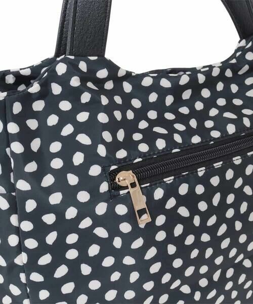 MK MICHEL KLEIN BAG / エムケーミッシェルクランバッグ トートバッグ | [2WAY/軽量/多機能ポケット]ニュアンス柄タックデザイントートバッグ | 詳細16